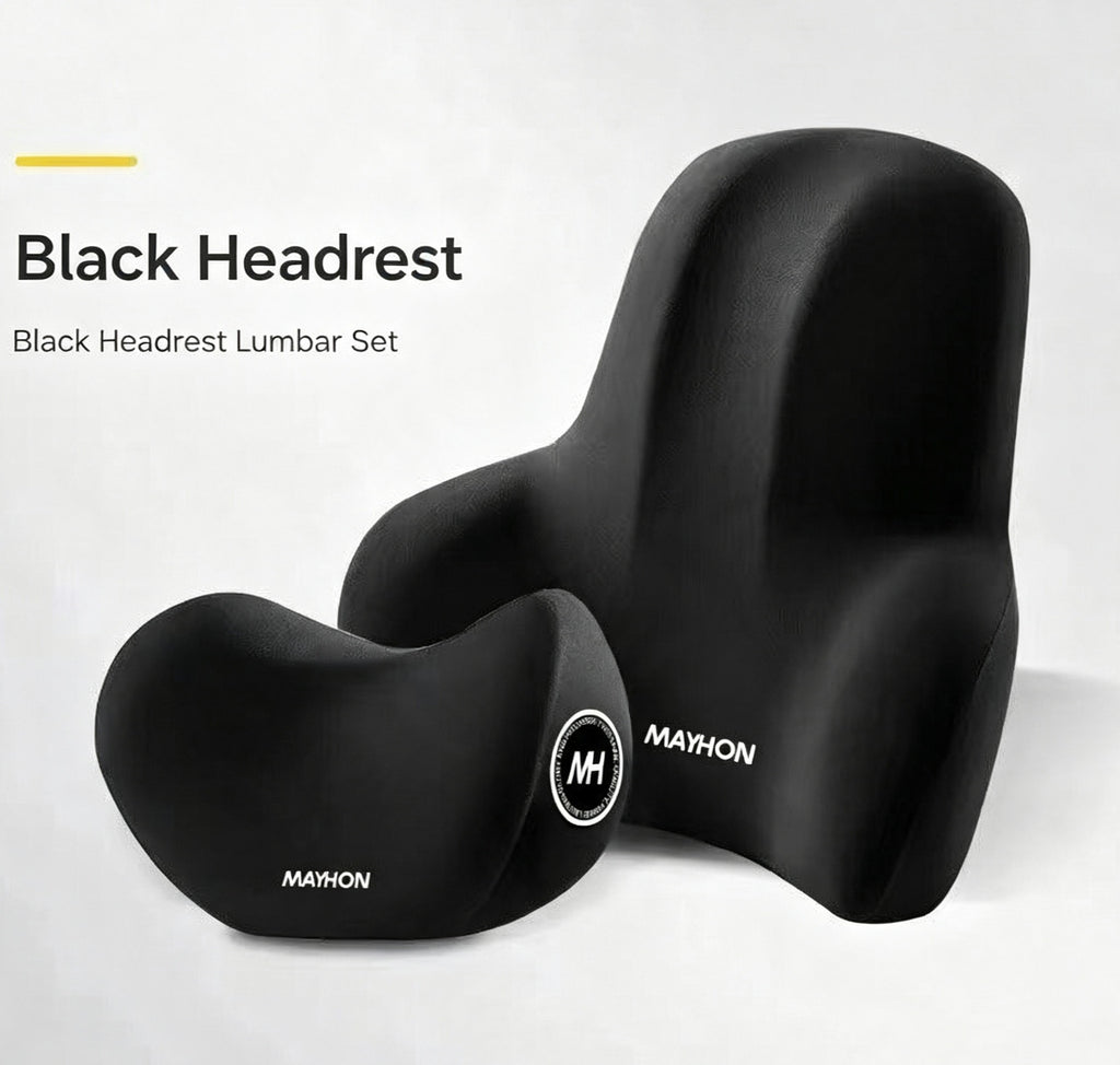Car Headrest & Lumbar Support Cushion