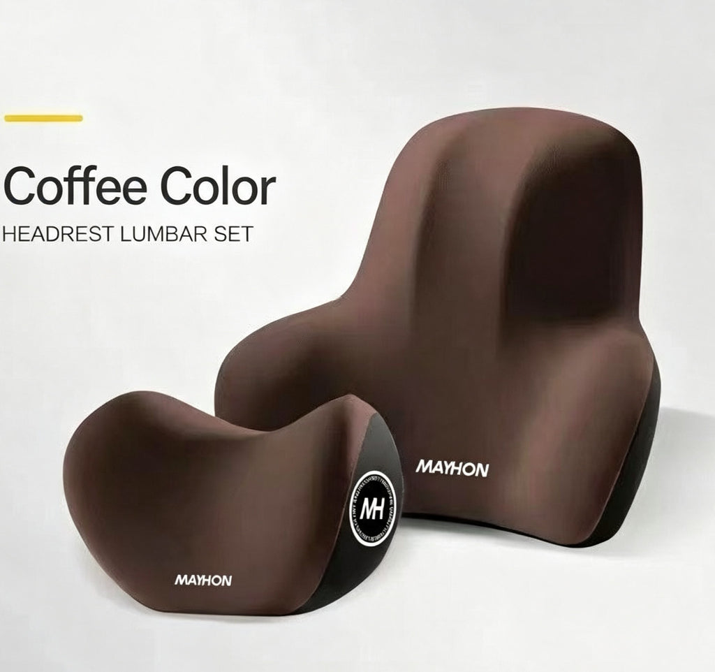 Car Headrest & Lumbar Support Cushion