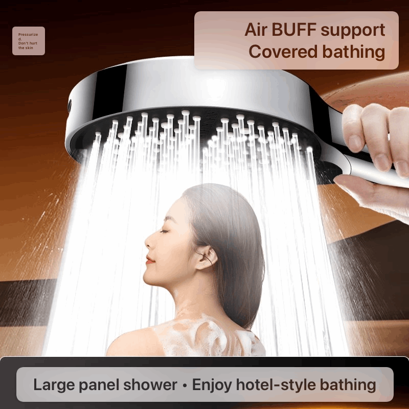 High pressure Silicone Rainfall Shower Head,7-Spray Mode