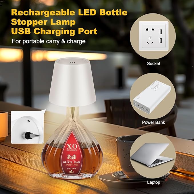 2pcs Wireless Bottle Lamp