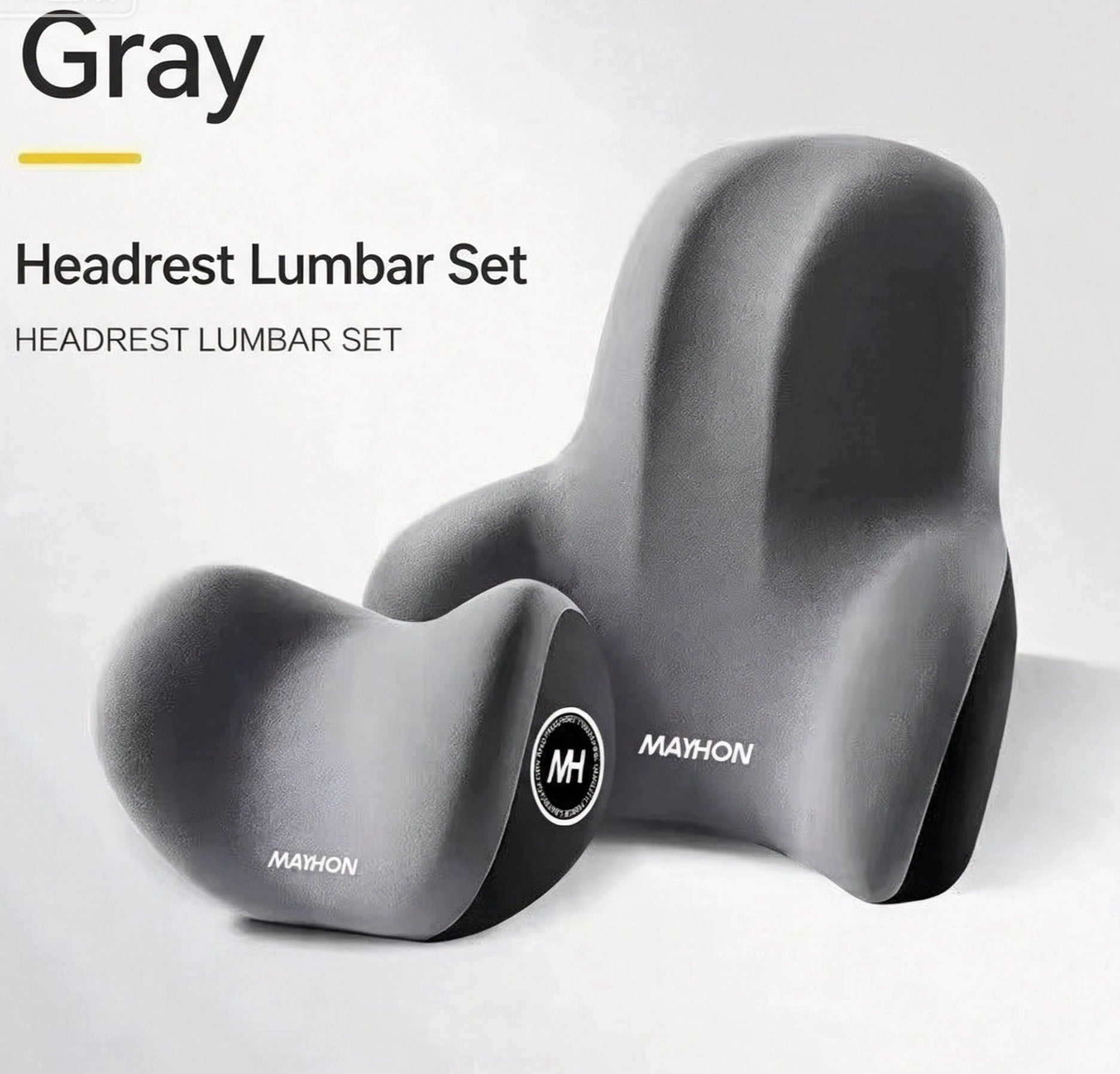 Car Headrest & Lumbar Support Cushion