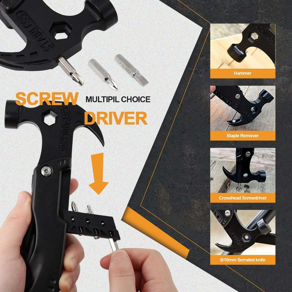 15 in 1 Multitool Hammer Multi Tool Survival Gear Multitool