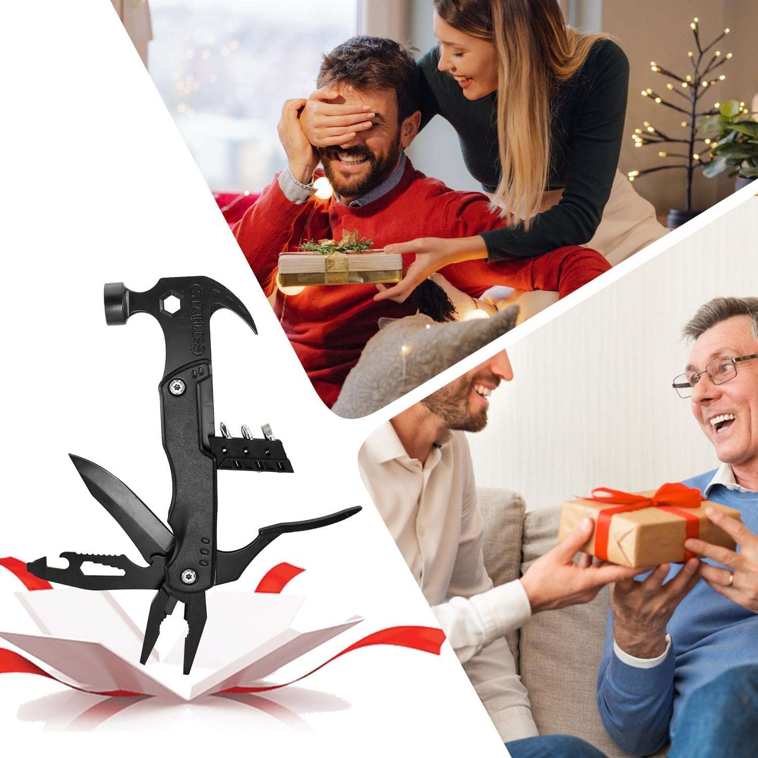 15 in 1 Multitool Hammer Multi Tool Survival Gear Multitool