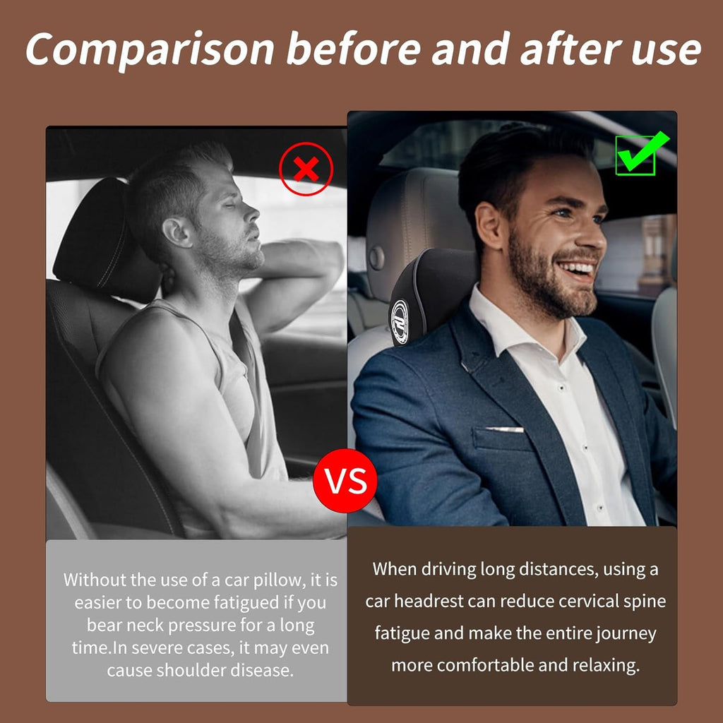 Car Headrest & Lumbar Support Cushion