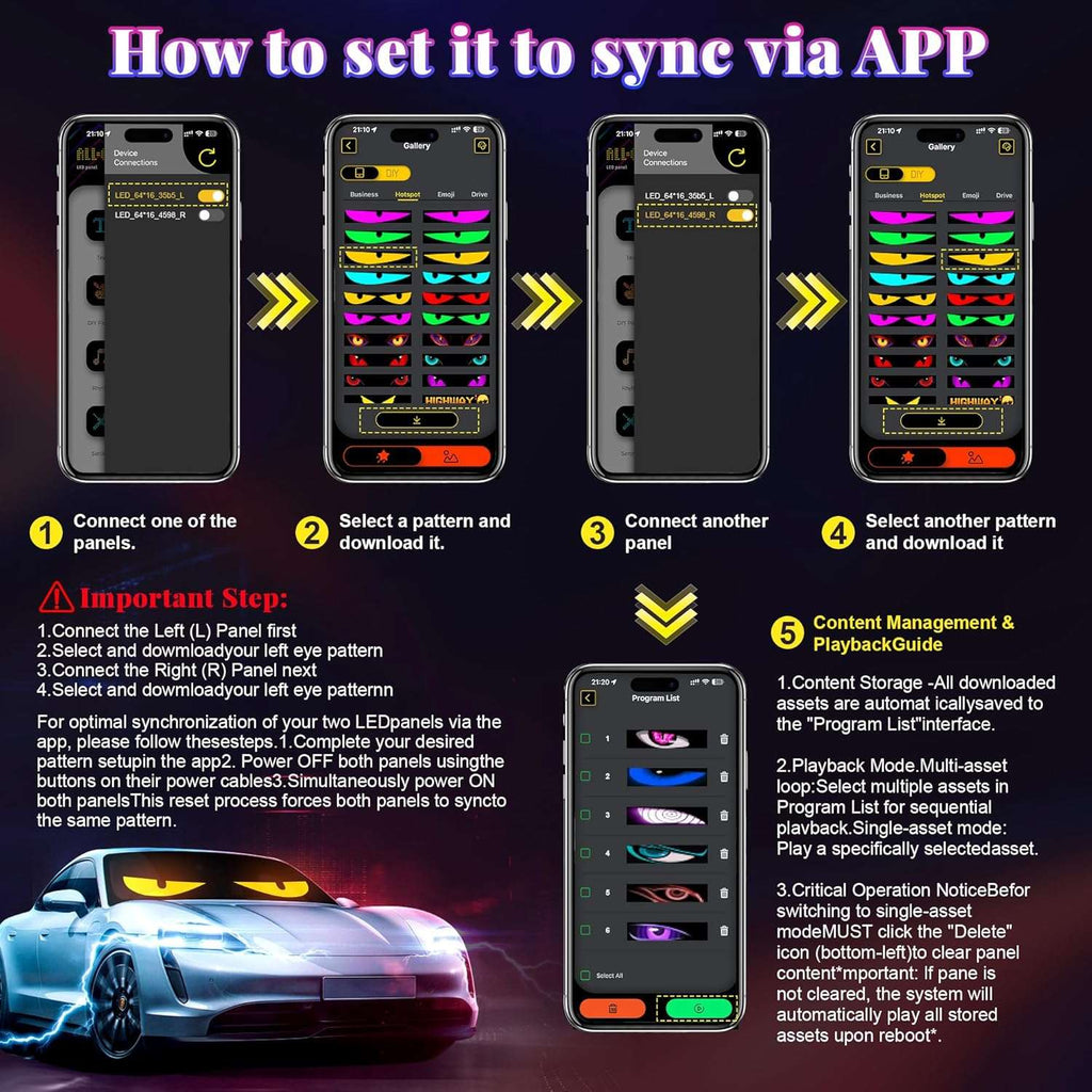 Devil Eyes LED Light Strips