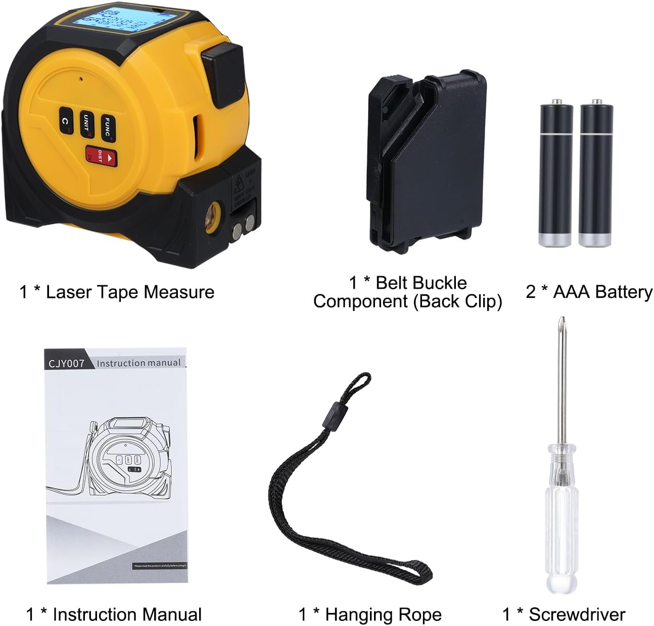 Laser Rangefinder Tape Measure 197ft